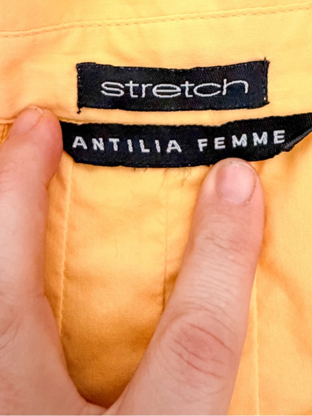 Antilia Femme Yellow Pleated Short Sleeve Blouse Size L Stretchy Material - Picture 3 of 10